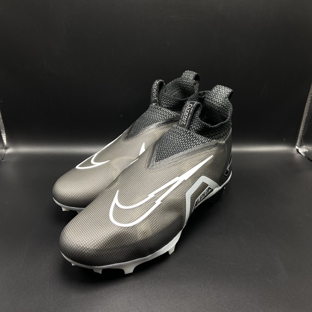 Nike Alpha Menace Elite 3 Football Cleats Black‎ Gray CT6648-001 Men Size 12.5